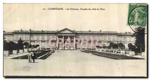 Cartes postales Compiegne Le Chateau Facade du Cote du Parc