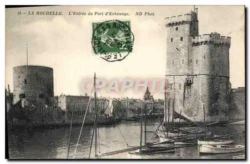 Cartes postales La Rochelle L'Entree du Port d'Echouage Bateaux