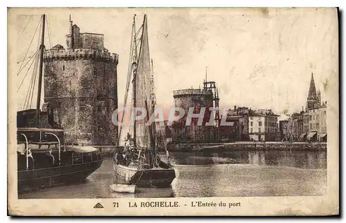 Cartes postales La Rochelle L'Entree du Port Bateau