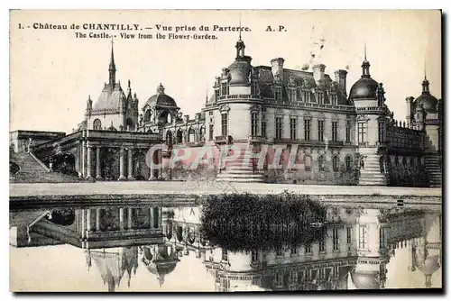 Cartes postales Chateau de Chantilly Vue Prise du Parterre