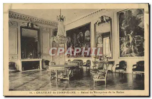 Cartes postales Chateau de Compiegne Salon de Reception de la Reine