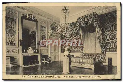 Cartes postales Chateau de Compiegne Chambre a coucher de la Reine