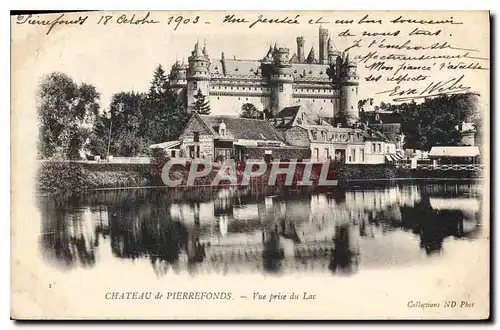 Ansichtskarte AK Chateau de Pierrefonds Vue prise du Lac