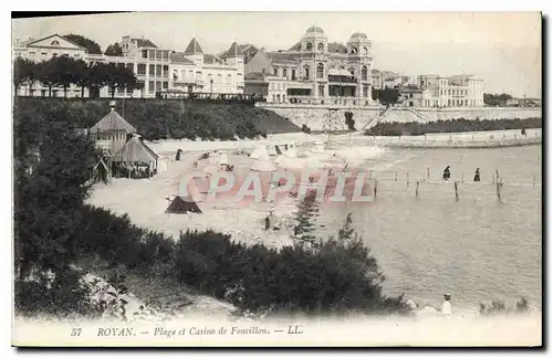 Cartes postales Royan Plage et Casino de Foncillon