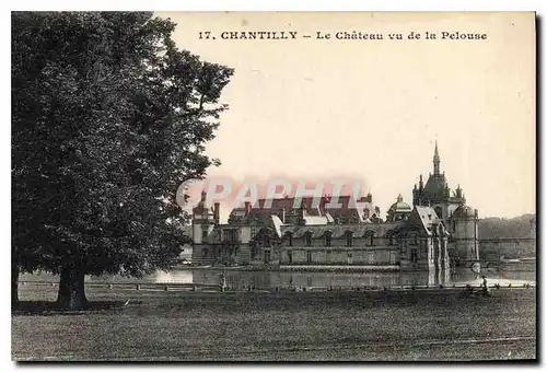 Cartes postales Chantilly Le Chateau vu de la Pelouse