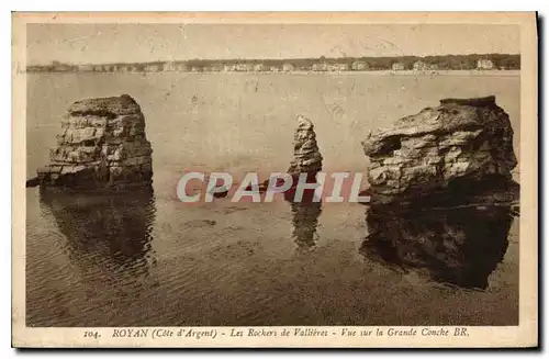 Cartes postales Royan Cote d'Argent Les Rochers de Vallieres Vue sur la Grande Conche