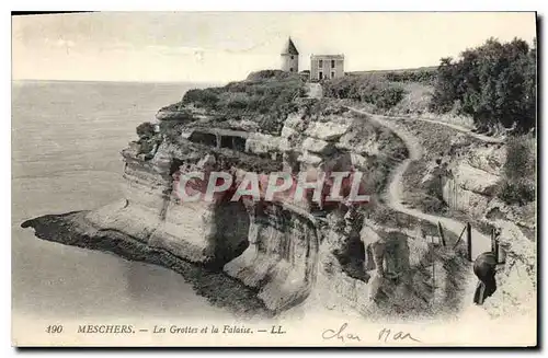 Ansichtskarte AK Meschers Les Grottes et la Falaise