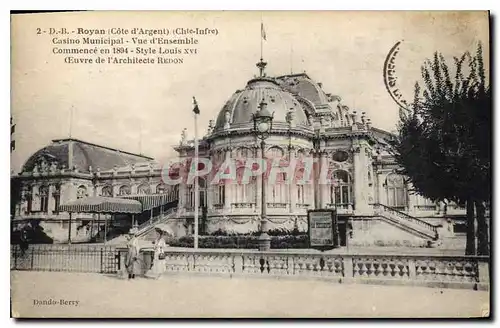 Ansichtskarte AK Royan Cote d'Argent Casino Municipal Vue d'Ensemble Commence en 1894