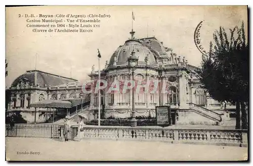 Cartes postales Royan Cote d'Argent Casino Municipal Vue d'Ensemble Commence en 1894