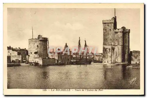 Cartes postales La Rochelle Tours de l'Entree du Port Bateaux