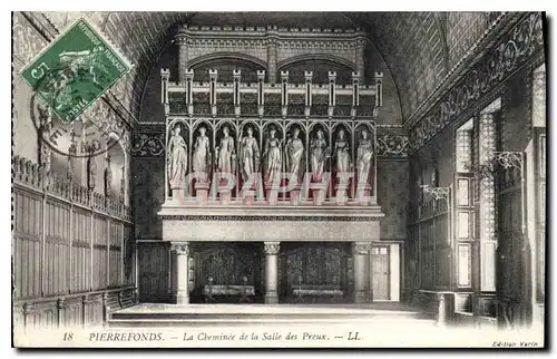 Cartes postales Pierrefonds La Cheminee de la Salle des Preux