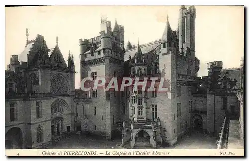 Cartes postales Chateau de Pierrefonds La Chapelle et l'Escalier d'honneur