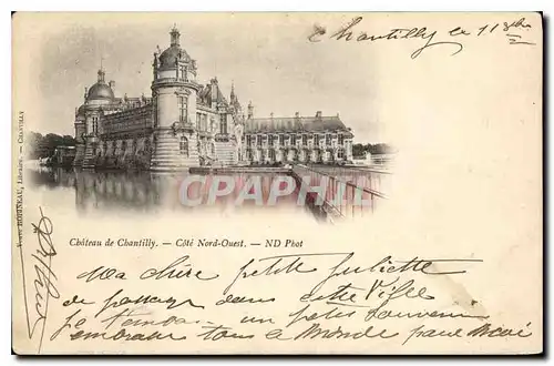 Ansichtskarte AK Chateau de Chantilly Cote Nord Ouest