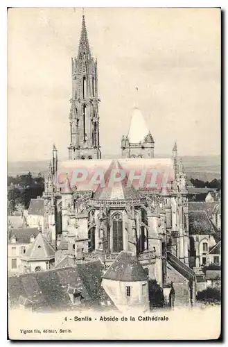 Ansichtskarte AK Senlis Abside de la Cathedrale