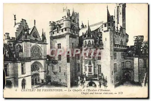 Cartes postales Chateau de Pierrefonds La Chapelle et l'Escalier d'Honneur