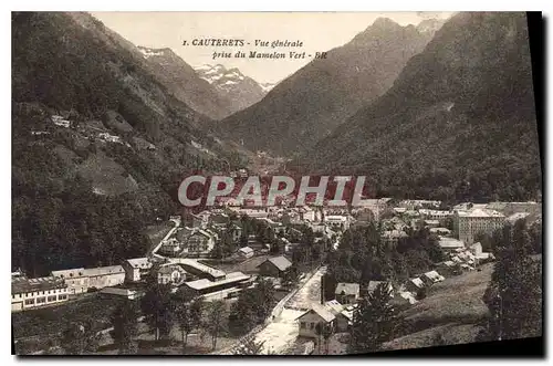 Cartes postales Cauterets Vue generale prise du Mamelon Vert