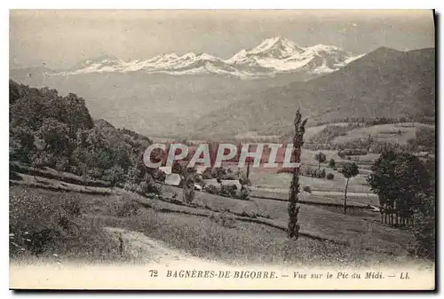 Cartes postales Bagneres de Bigorre Vue sur le Pic du Midi