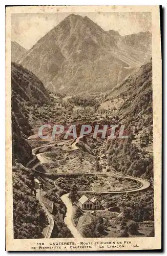 Cartes postales Cauterets Route et Chemin de Fer de Pierrefitte a Cauterets Le Limacon