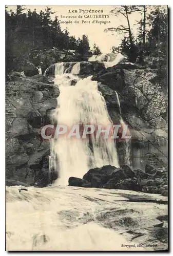 Cartes postales Environs de Cauterets Cascade du Pont d'Espagne