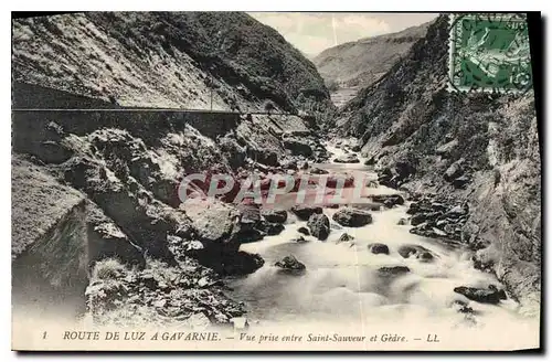 Ansichtskarte AK Route de Luz a Gavarnie Vue prise entre Saint Sauveur et Gedre