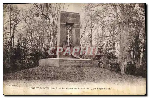 Cartes postales Foret de Compiegne Le Monument du Matin