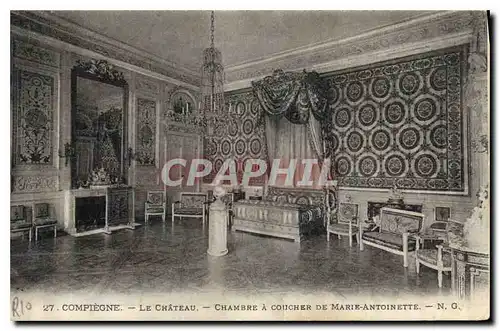 Ansichtskarte AK Compiegne Le Chateau Chambre a coucher de Marie Antoinette