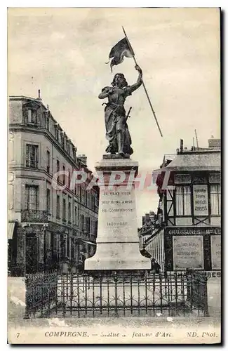 Cartes postales Compiegne Statue Jeanne d'Arc