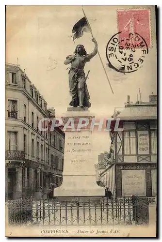 Cartes postales Compiegne Statue de Jeanne d'Arc