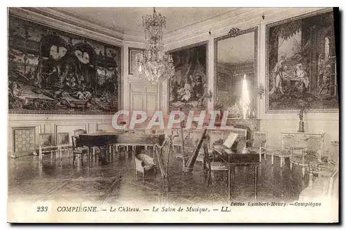 Ansichtskarte AK Compiegne Le Chateau Le Salon de Musique