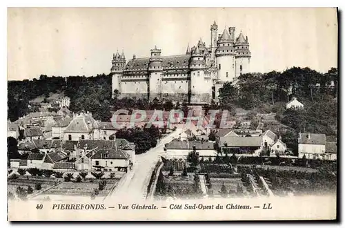 Cartes postales Pierrefonds Vue Generale Cote Sud Ouest du Chateau