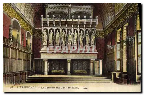 Cartes postales Pierrefonds La Cheminee de la Salle des Preux