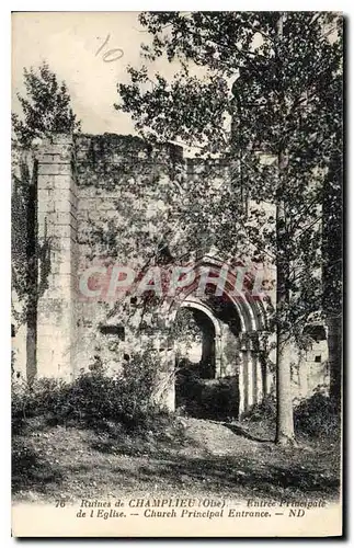 Ansichtskarte AK Ruines de Champlieu Oies Entree Principale de l'Eglise