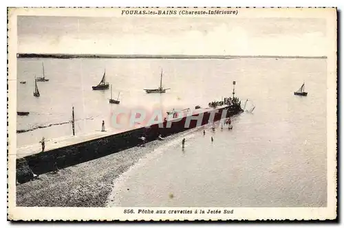 Cartes postales Fouras les Bains Charente Inferieure Peche aux creveties a la Jetee sud