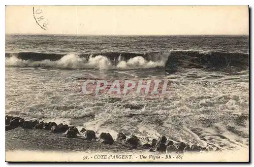 Ansichtskarte AK Cote d'Argent Une Vague