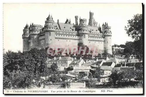 Cartes postales Chateau de Pierrefonds Vue prise de la Route de Compiegne