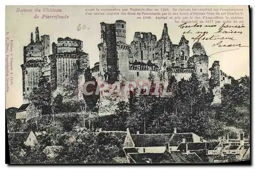 Cartes postales Ruines du Chateau de Pierrefonds