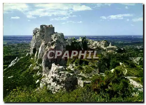 Moderne Karte Les Baux de Provence B du R Les ruines du Chateau demoli en 1632