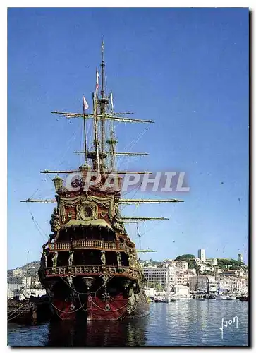 Cartes postales moderne Cannes Alpes Maritimes Galion dans le Port Bateau