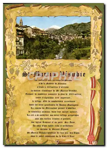Moderne Karte St Martin Vesubie Alpes Maritimes