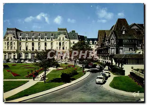 Moderne Karte Cabourg Calvados Plage des Fleurs Les Jardins et le Grand Hotel
