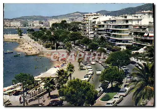 Cartes postales moderne Cannes AM La Croisette vue du Palm Beach et Bijou Plage