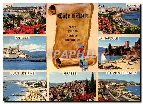 Cartes postales moderne Cote d'Azur Cannes Antibes Juan Les Pins La Napoule Grasse Cagnes sur Mer