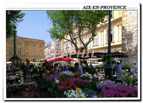 Moderne Karte Aix en Provence B du R Place de la Mairie le Marche aux fleurs