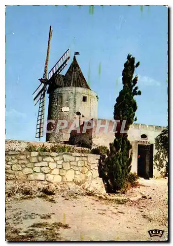 Moderne Karte Reflets de Provence Fontvieille B du R le Moulin de Daudet d'ou le grand conteur a date ses Lett