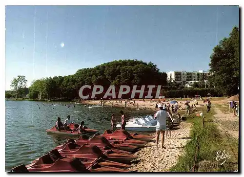 Moderne Karte Saint Paul les Dax le Lac de Christus la plage et les Pedalo