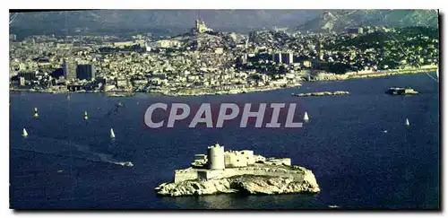 Moderne Karte Reflets de Provence Marseille B du R le Chateau d'If dans le Lointain Marseille