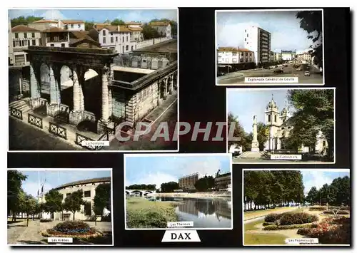 Cartes postales moderne Dax Landes la Fontaine Esplanade general de Gaulfe la Cathedrale les Arenes les Thermes