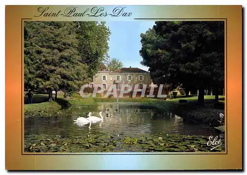Cartes postales moderne Saint Paul les Dax le Parc et le Bassin de l'Hotel de Ville