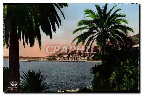 Cartes postales moderne Menton vue generale prise depuis la Frontiere Franco Italienne