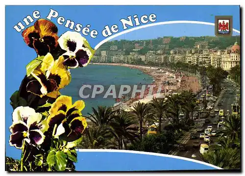 Moderne Karte Souvenir de Nice